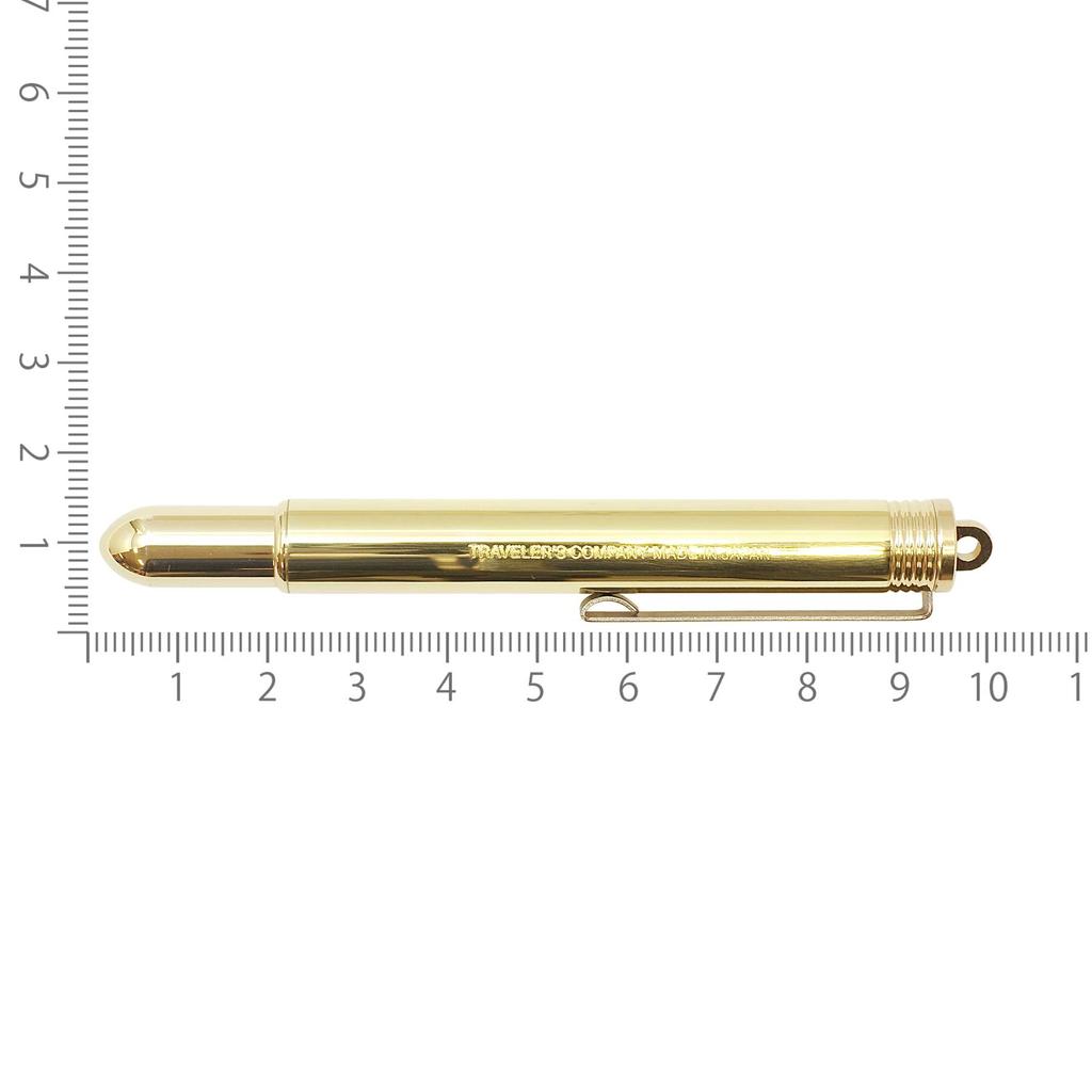 DESIGNPHIL Traveler's Company Латунная перьевая ручка Цельная латунь 38076006 и картридж
