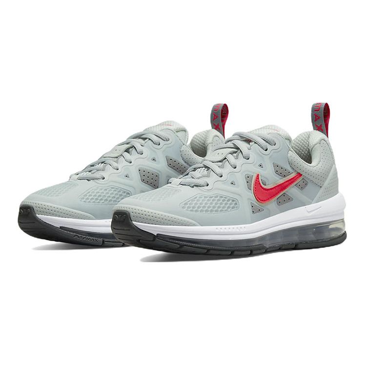 Nike Air Max Genome Удобная Спортивная Ткань Амортизация Нескользящие Износостойкие Низкие Беговые Кроссовки Женские Кроссовки Серый Красный CZ4652-007