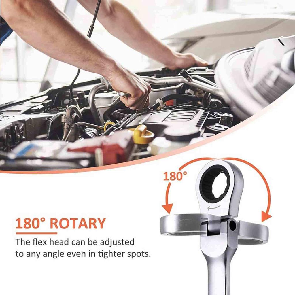 Набор из 15 шт. шестигранных ключей, регулируемая трещоточная рукоятка, хром-ванадиевая сталь, набор трещоточных гаечных ключей, ручные инструменты для ремонта автомобилей