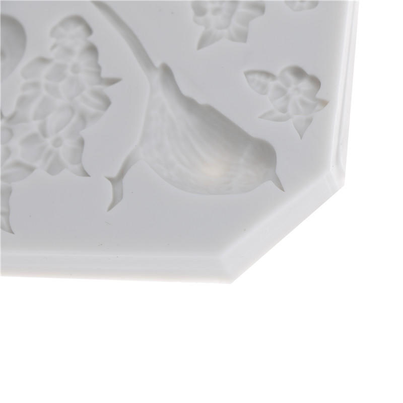 Силиконовая форма для помадки «Птица и цветок» Инструменты для декора торта Форма для шоколадной мастики