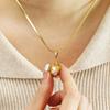 Women's Europe United States Cross-border Copper Drop-shaped Resin Gem Necklace Blade Chain Unique Personality Niche Design