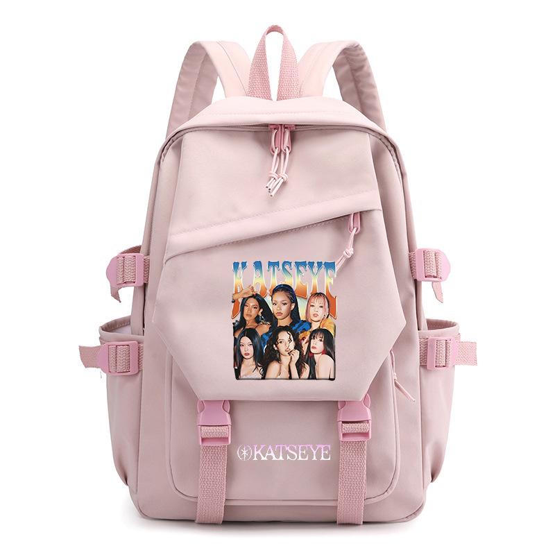 KATSEYE K-POP Idol Canvas Backpack for School, Lightweight Casual Daypack for Teens, 601123-14