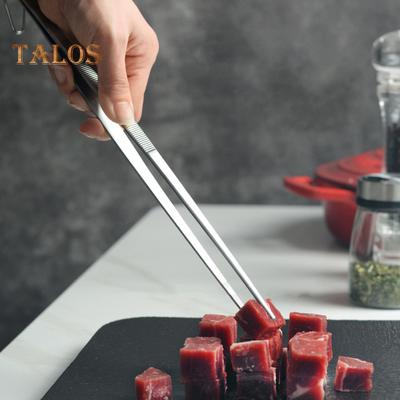 Кухонные щипцы для приготовления пищи с мелкими зубцами Кухонные щипцы с длинной ручкой Пищевой пинцет из нержавеющей стали Кулинарные щипцы для барбекю Паста Салат