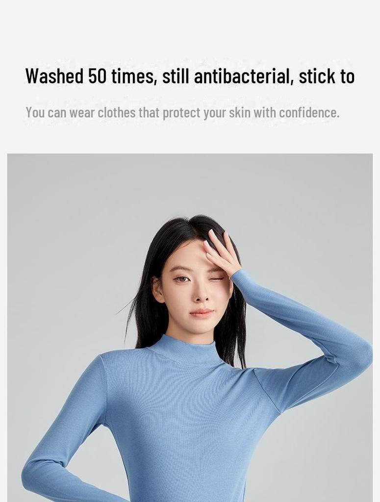 Теплая женская водолазка с воротником-полуворотом из немецкого бархата и шелка на осень и зиму