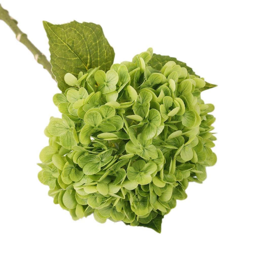 Hydrangea Macrophylla Artificial Hydrangea Flower Green Leaf Real Touch Simulation Colorful Hydrangea Handmade Luxury