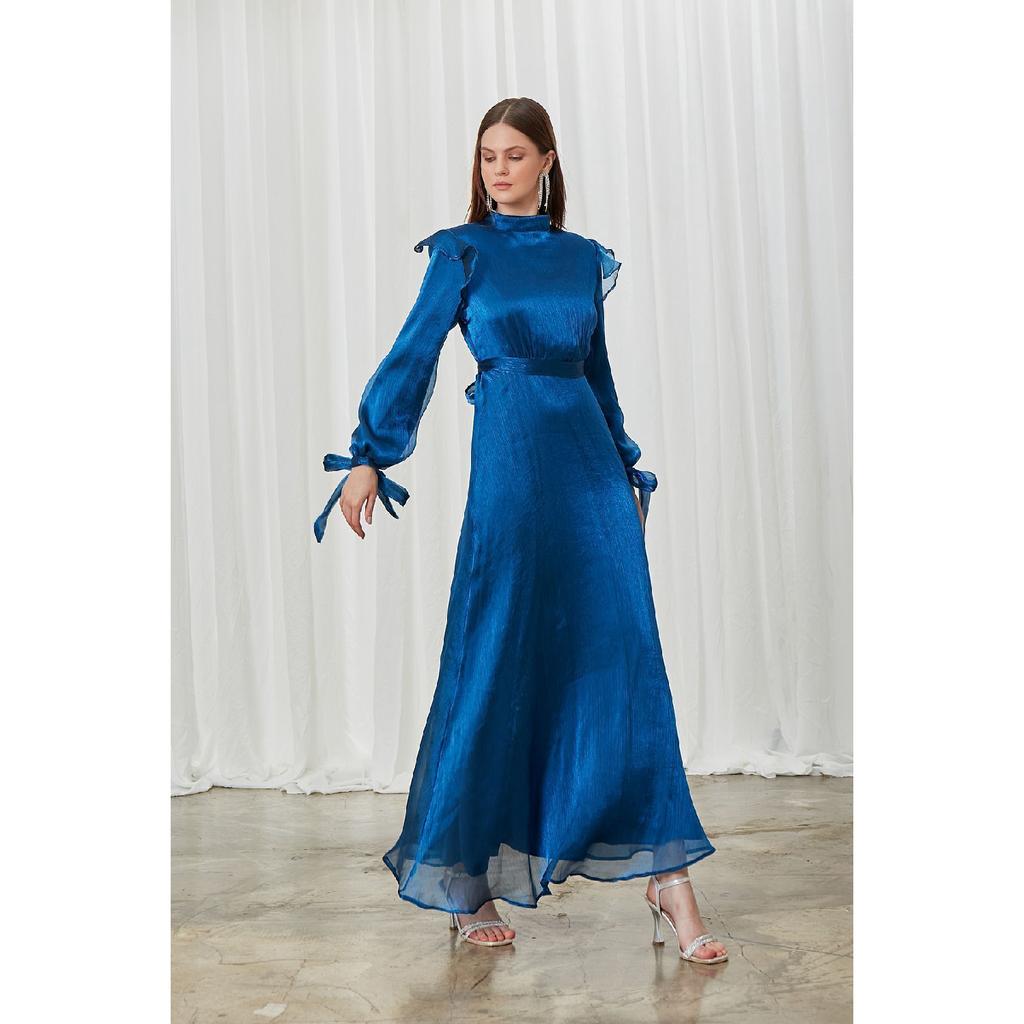 Темно-синее вечернее платье Mira