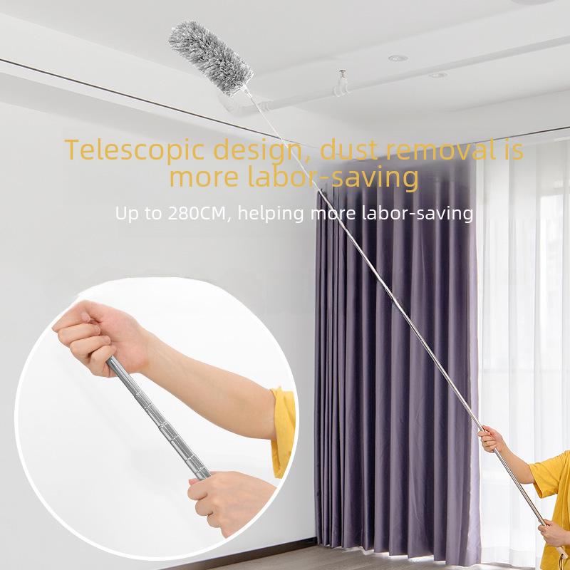 Раздвижная микрофибровая щетка для уборки пыли и пыли для дома