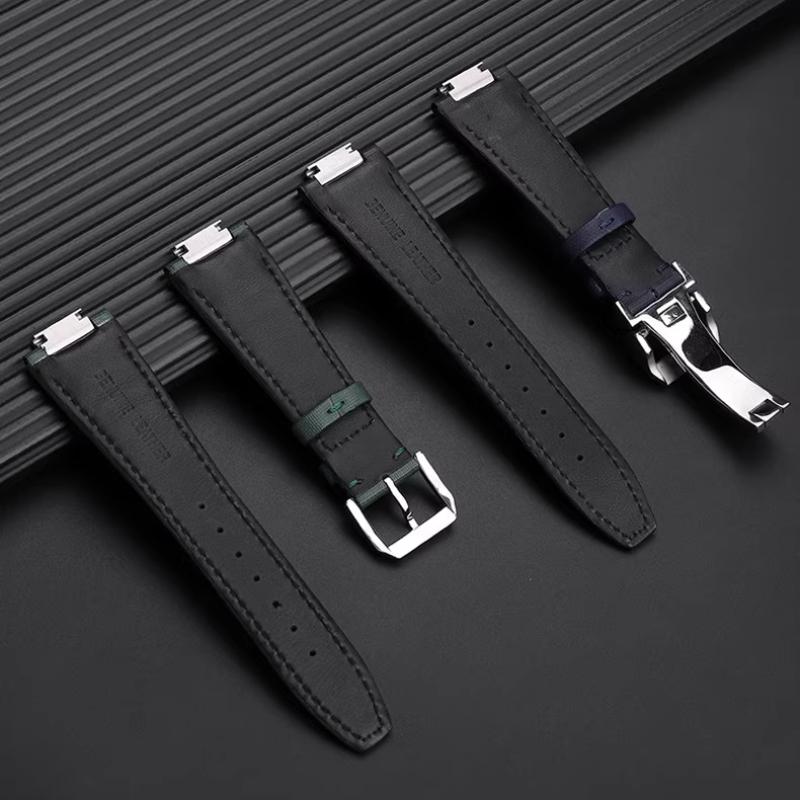 Нержавеющая сталь Конечный элемент Ремешок для часов Для IWC Engineer IW328903 IW328901 Мягкий нейлон Кожа коровы Нижняя часть Ремешок для часов мужской Браслет