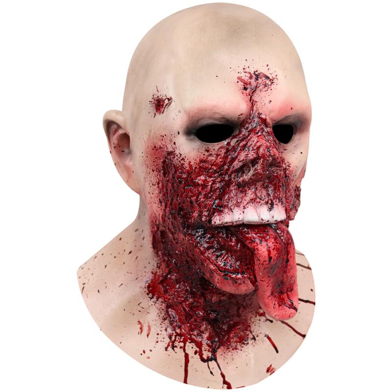 Хэллоуин Гнилое Лицо Зомби Ужас Латексная Маска Косплей Головные Уборы Одеваются Реквизит Для Хэллоуина