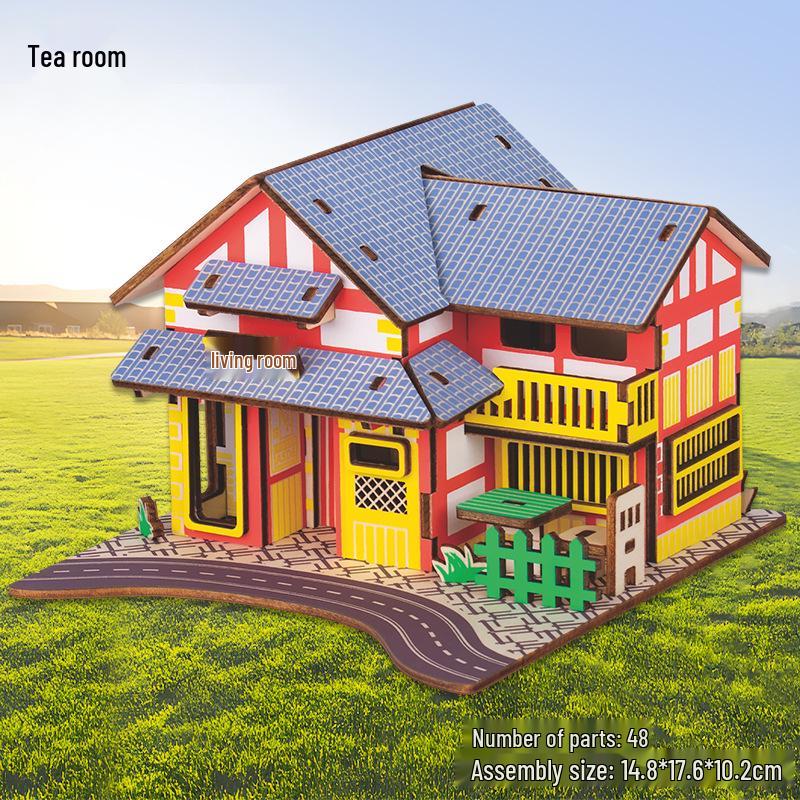 3D Деревянный Пазл Колесо Обозрения - Развивающий DIY Подарок для Детей