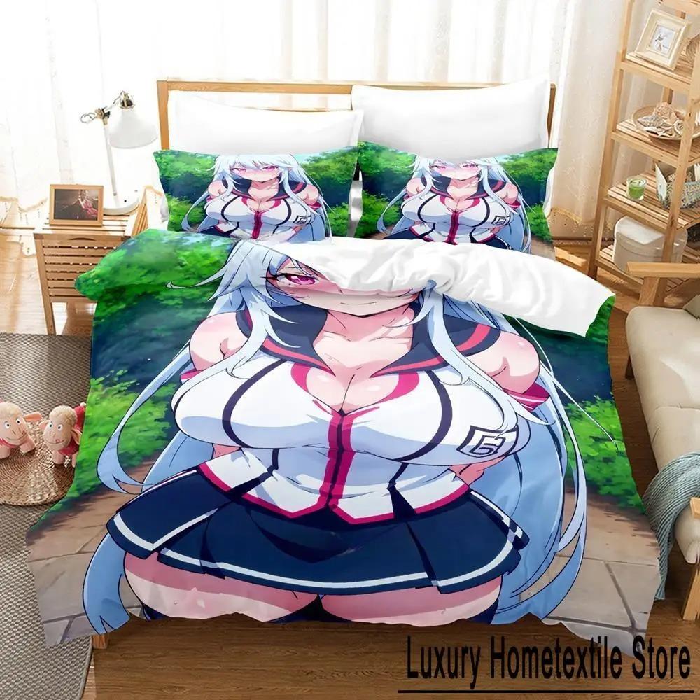 Новый 3D-принт Сексуальная кормящая девушка, молодая женщина Большой сундук Комплект постельного белья Аниме комплект из трех предметов для взрослых и детей Спальня Пододеяльник Наборы