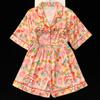 Cartoon Print Y2k Women Pajamas Sweet Cute Colorful Fashion Lady Homewear Summer New Casual Chic Nightwear