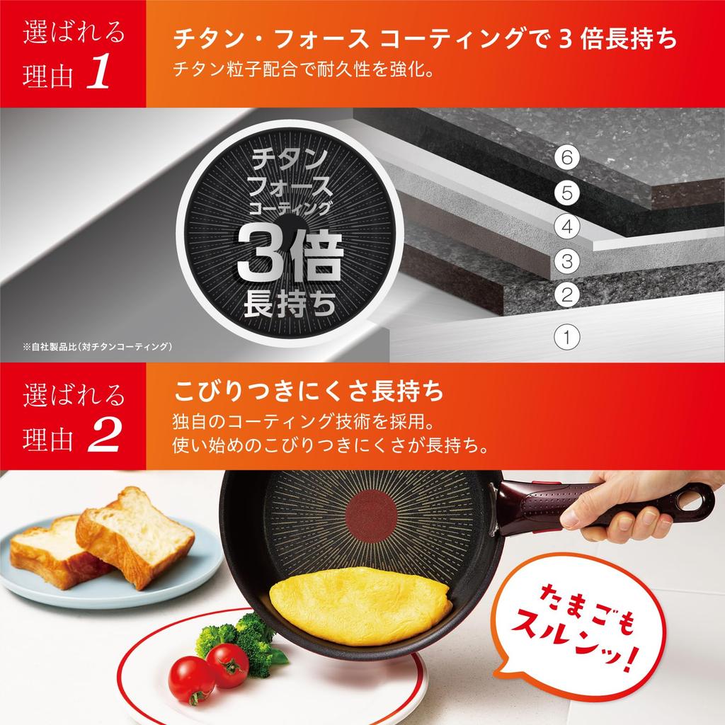 Tefal Egg Roaster со съемными 15 x 20 Совместимо с IH Gas Не содержит вредных веществ, таких как Neo IH Maron Brown Unlimited Egg Brown L86018