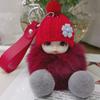 Pompom Cute Pompom Keychain Expression Face Cute Fluffy Plush Doll Key Chain  Girl Gift