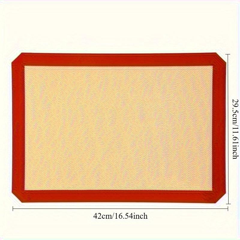 Кухонный силиконовый коврик для выпечки, набор с антипригарным покрытием для противней для печенья, красные инструменты для выпечки хлеба, пиццы