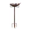 Metal Bird Bath Outdoor Retro Bird Bath Easy To Clean Bowl with Stake Rust-Proof Birdbath for Garden Patio Yard Decor