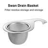Yousheng Stainless Steel Hanging Drain Rack Basket Strainer Rustproof Corrosion Resistant Multi-Functional Swan Sink Strainer Drain Basket
