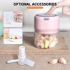 Electric Garlic Chopper, Rechargeable Mini Chopper, Powerful Small Food Processor, Wireless Food Chopper for Ginger