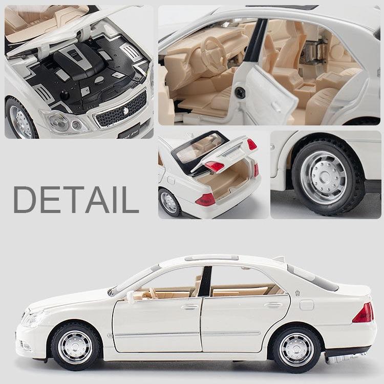 Toyota Crown 12th Generation Simulation Diecast & Toy Vehicles Sounds & Light Pull Back Car 1:32 Alloy Collection Model