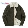 Cozy Up Thickened Lamb Fleece Flip Collar Workwear Cotton Coat for Men