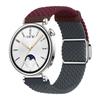 For Huawei Watch GT 4 41mm Universal 18mm Watch Strap Woven Wrist Band with Silver Magnetic Buckle