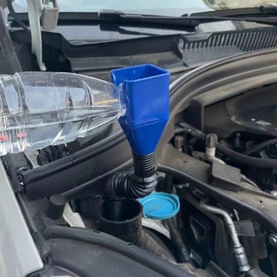 5Pcs Car Fuel Snap Funnel Flexible Draining Tool Portable Folding Buckle Funnel Retractable Universal Motorcycle Automotive Engine Oil Gas Wide