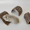 Natural Wooden Bridge Bendable Platform Toy for Small Animal Mouse Bridge Hamster Rabbit Hideout Cage Accessories