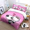 Panda and Bunny Love Hug Bedding Duvet Cover Set  (1*Duvet Cover 2*Pillowcases, without duvet insert)