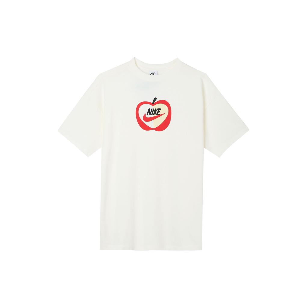 Nike Спортивная одежда Оверсайз Повседневная Удобная Футболка с коротким рукавом и круглым вырезом Женские футболки Парусиново-белый IB5577133