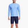 Anta Solid Color Round Neck Pullover Slim Fit Long Sleeve Swimwear Men Swimwear Clear-Sea-Blue 1823531452-1