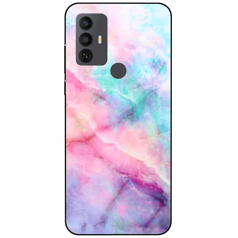 Phone Cover For Alcatel 1V 2021 Case Silicone Lovely Black Bumper Soft TPU Coque for Alcatel 1V (2021) 6002A 6002D 1 V Shells