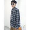 2024 Клетчатая рубашка с длинным рукавом в японском стиле Гонконга Ins Свободная рубашка для мальчиков Летнее модное универсальное повседневное пальто