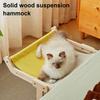 Bedside Cat Hammock Adjustable Cat Bed Window Perch with Wood Frame No