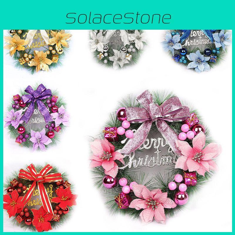 Luxurious Pvc Christmas Wreath For Front Door Elegant Xmas Party Garland Decor