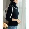 New Semi-Turtleneck Knitted Sweater Women'S Autumn And Winter Cashmere Solid Color Loose Sweater Fashionable Versatile Bottoming Shirt