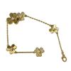 Clover Three Flowers Lucky Bracelet Gold Plated Full Diamond Bracelet Hollow Flower Fanke Niche Bracelet