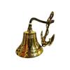 10" Solid Brass Ship Bell Hanging Nautical Door Bell With Wall Mounted Bracket
