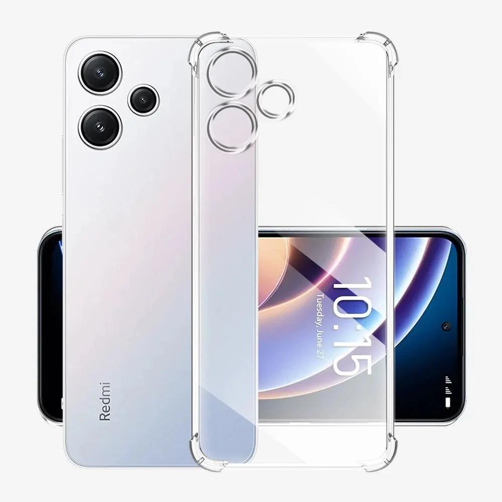 Прозрачный противоударный чехол из ТПУ толщиной 1,5 мм для Xiaomi Redmi 13C 5G Чехол Xiaomi Redmi Note 13 Pro Plus 4G 5G Задняя крышка Чехлы
