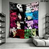 Soul Eater Wall Tapestry Aesthetic Wall Hanging Printed Fabric Blanket Decorative Tapestries for Bedroom Living Room Home Decor