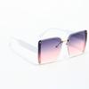 Modern Fashion Orange Grey Gradient Square Sunglasses With Orange Metal Strip Decoration Sunglasses Women  Glasses Women