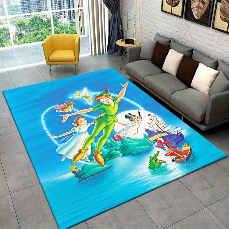 1pc Peter Pan Pattern Area Rug Soft Flannel Floor Mat for Living Room,Office,Bedroom and Carpet,Sofa Coffee Table Floor Mat