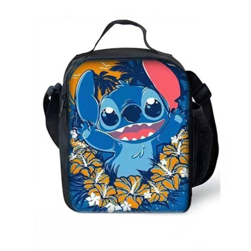 Stitch Lunchbox With Polyester Fabric For Kids School Lunch And Portable Design