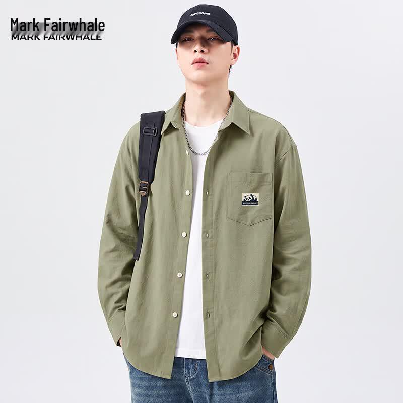 Mark Fairwhale Men's National Trend Long-Sleeve Casual Shirt