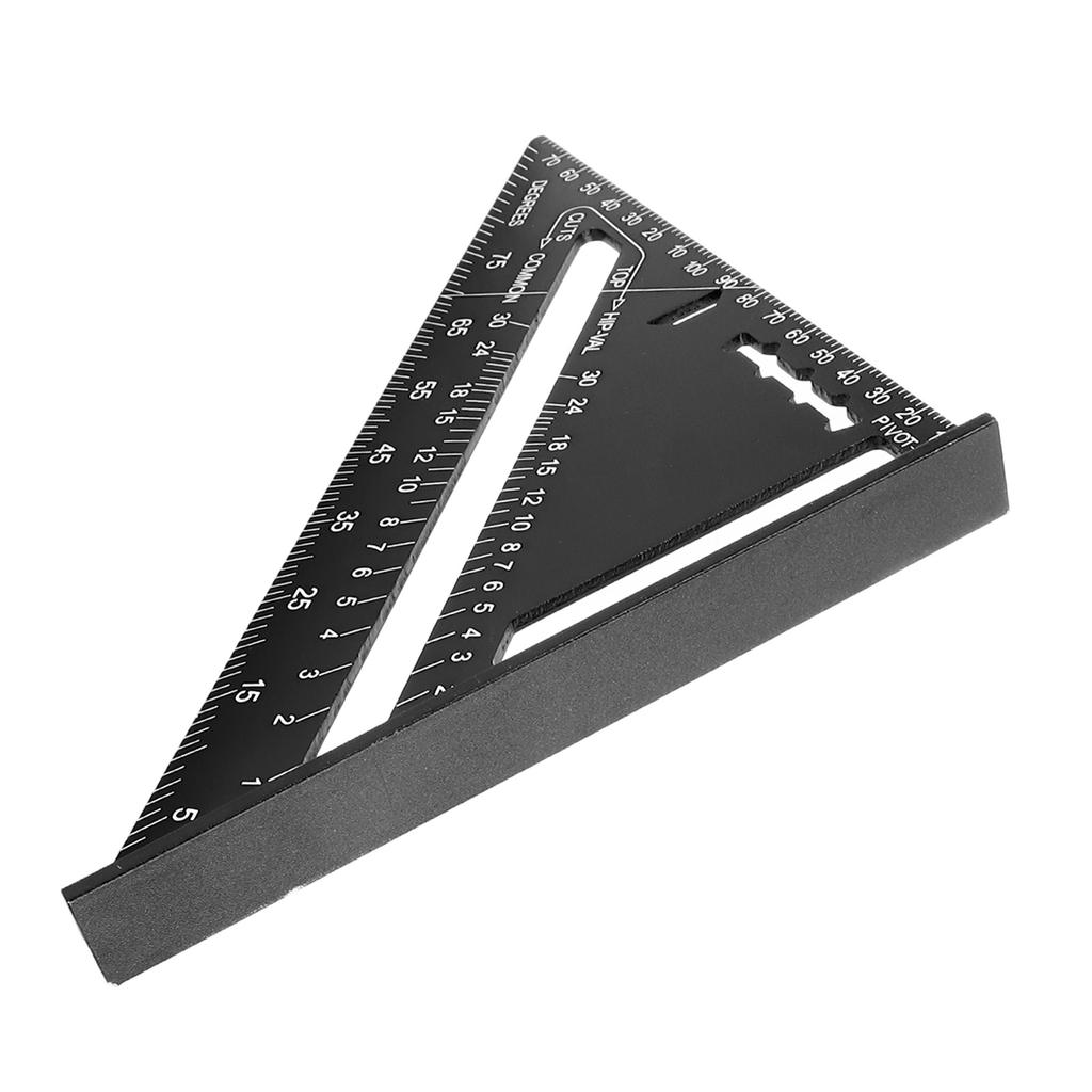 Треугольная линейка 7 дюймов Столярный угольник Алюминиевый 90 градусов 45 градусов Портативный Измерительный для деревообработки