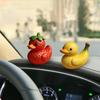 Fruit Duck Figurine Resin Fruit Themed Duckling Statue Peach Strawberry Duck