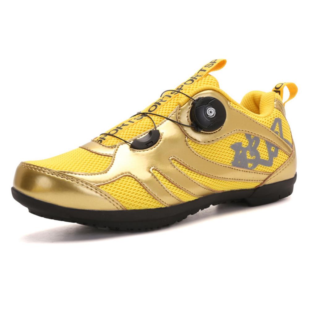 Велосипедные туфли с открытой резиновой подошвой и вращающимися кнопками для мужчин и женщин, низкие сетчатые велосипедные туфли из ткани