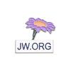 Фиолетовая ромашка эмалевые значки на лацкан на заказ JW.ORG Иисус броши значки на лацкан мультяшные цветочные украшения подарок для детей друзей
