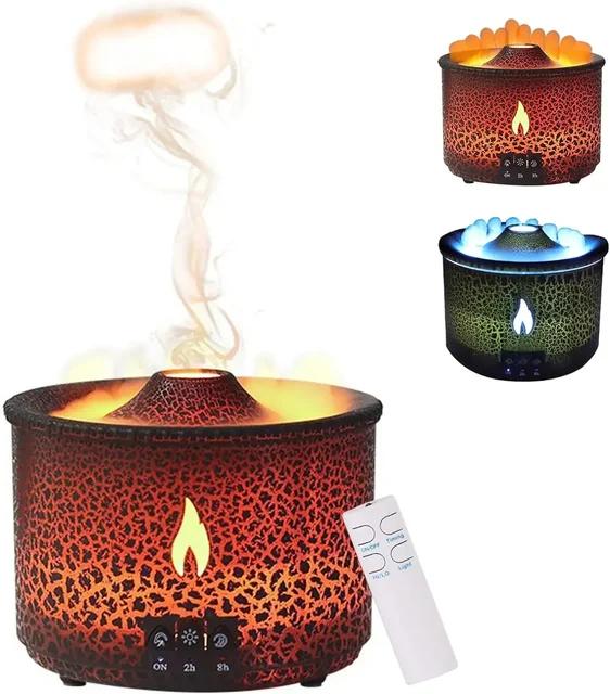 Симпатичный 2025 2025 для увлажнителя воздуха Flame, легкий ультразвуковой диффузор эфирных масел для ароматизации помещения, туман в виде медузы, дым, пар