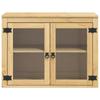 SKI Cabinet Honey Brown 80 x 32 x 60 cm Solid Pine Wood