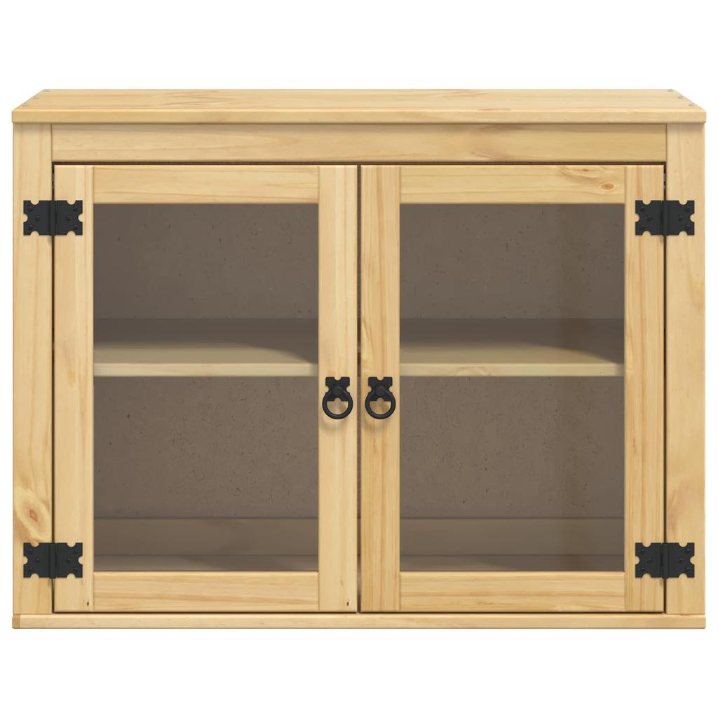 SKI Cabinet Honey Brown 80 x 32 x 60 cm Solid Pine Wood